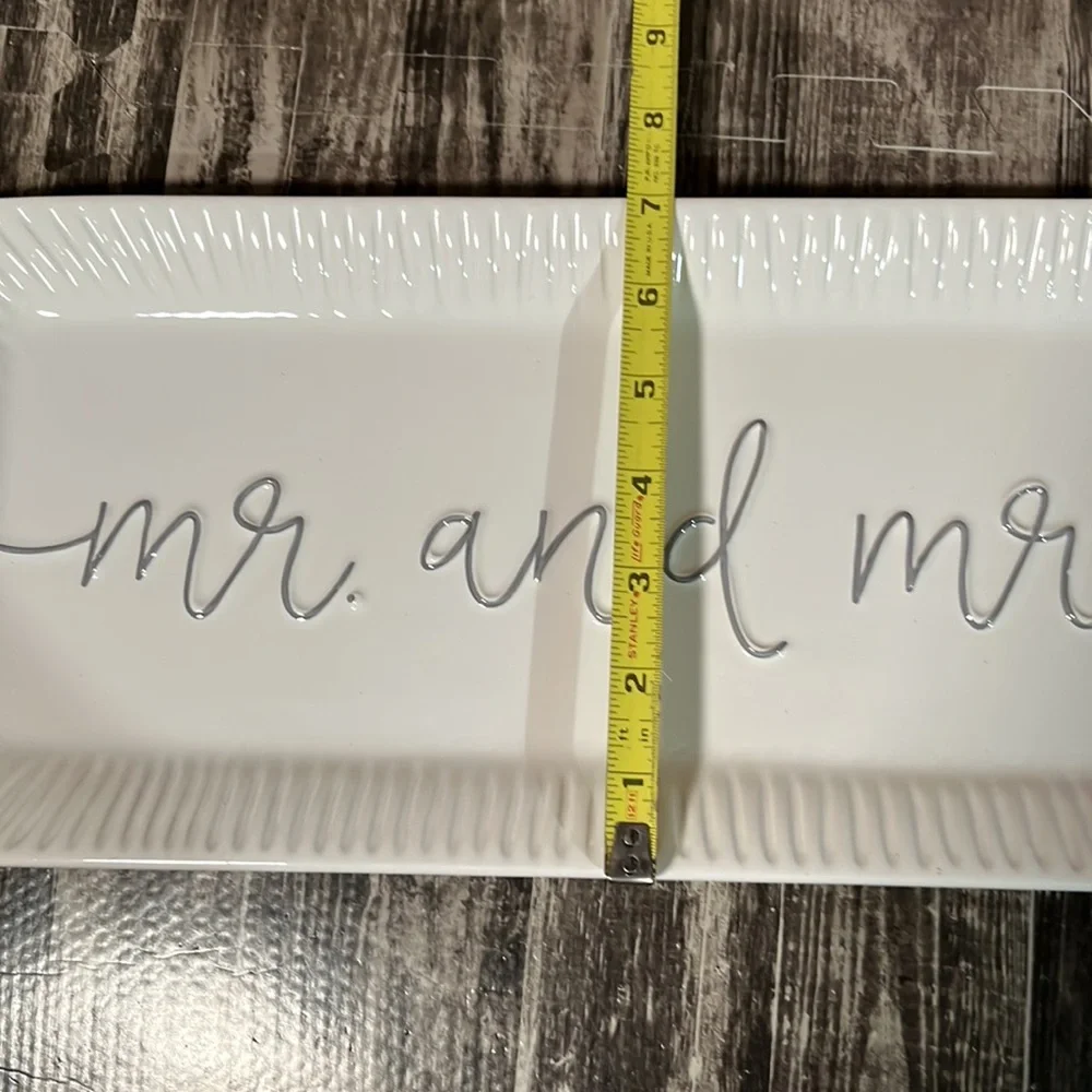 Pier 1 Mr & Mrs Hostess Tray
